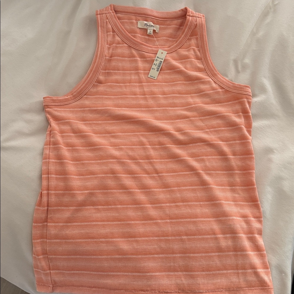 Striped Peach Tank Top